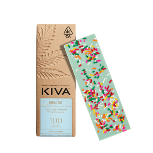 Kiva Birthday Cake White Chocolate Chocolate Bars - 100 mg Edibles cannabis