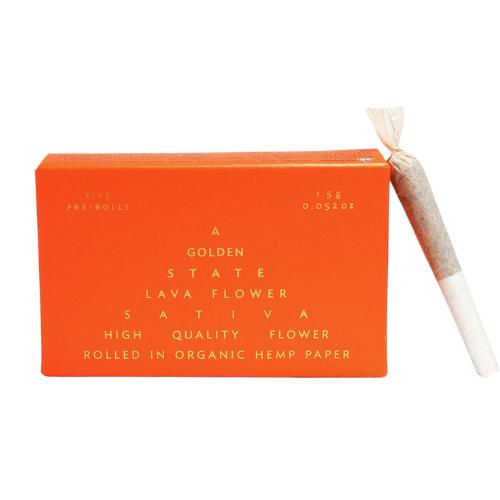 A Golden State Lava Flower Mini Golden State Prerolls - 5 Pack 1.5 Grams Pre-Rolls cannabis