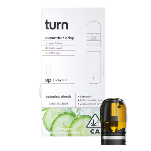 Turn Vapes Cucumber Crisp Botanical Turn Pod Vape - 1 Gram Vape Carts cannabis