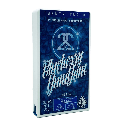22K Blueberry Yum Yum Vapes - 1 Gram Vape Carts cannabis
