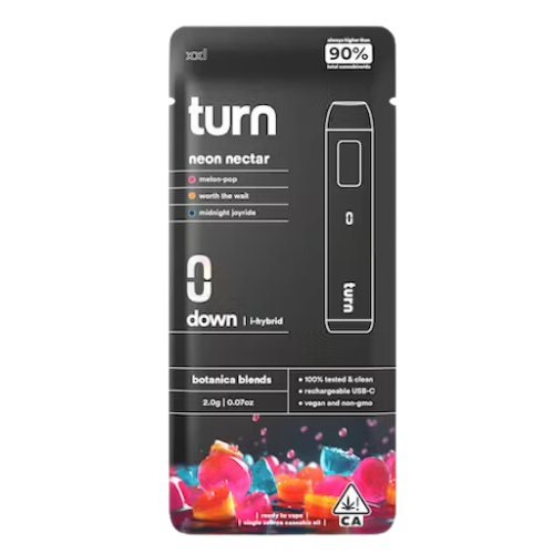 Turn Vapes Sour Tangie LR Turn Disposable Vapes - 1 Gram Vape Carts cannabis