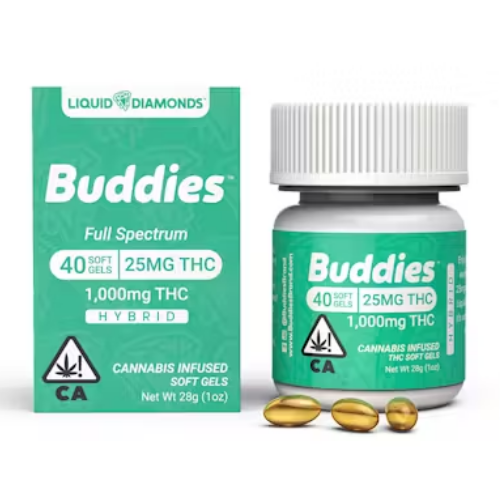 Buddies THC:THCv Sunrise 60ct Capsules Tincture cannabis