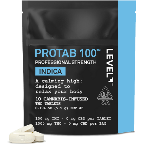Level 10pk Indica Protab 100 Tablingual Tincture cannabis