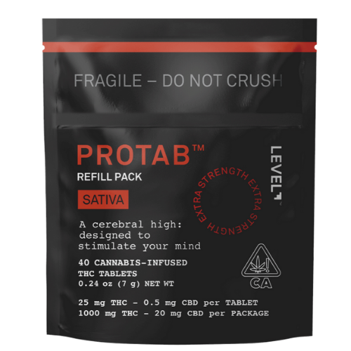 Level Sativa Refill Refill Protab Pack Tablingual Tincture cannabis