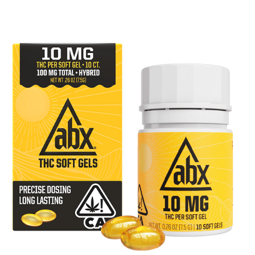 ABX 10mg 10ct (100mg) Soft Gels Refresh Capsules Tincture cannabis