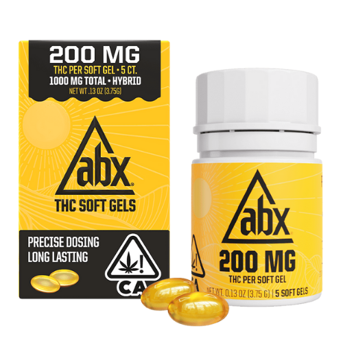 ABX 200mg 5ct (1000mg) Soft Gels Refresh Capsules Tincture cannabis