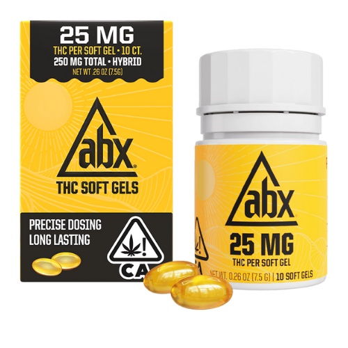 ABX 25mg 10ct Soft Gels Refresh Capsules Tincture cannabis