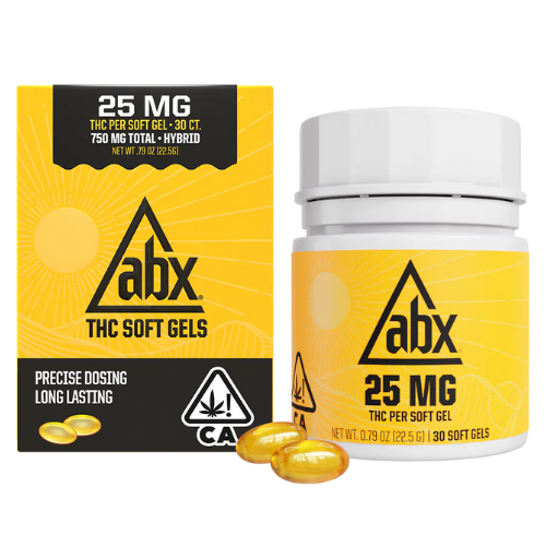 ABX 25mg 30ct (750mg) Soft Gels Refresh Capsules Tincture cannabis