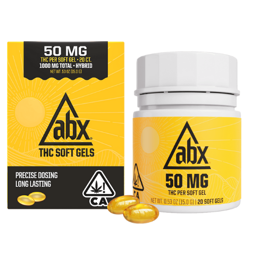 ABX 50mg 20ct (1000mg) Soft Gels Refresh Capsules Tincture cannabis