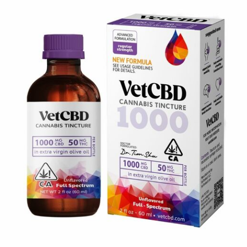 Vet CBD CBD 1000mg/ THC 50mg Regular Strength Tincture Tincture cannabis