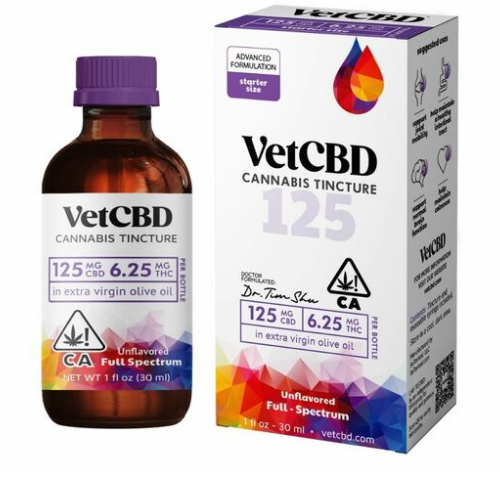 Vet CBD CBD 125mg/ THC 6.25mg Regular Strength Tincture Tincture cannabis