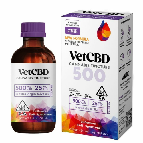 Vet CBD CBD 500mg/ THC 25mg Regular Strength Tincture Tincture cannabis