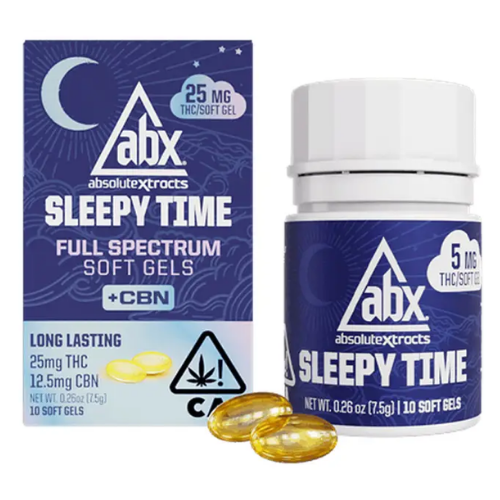 ABX 25mg 10ct Sleepy Time Soft Gels Tincture cannabis